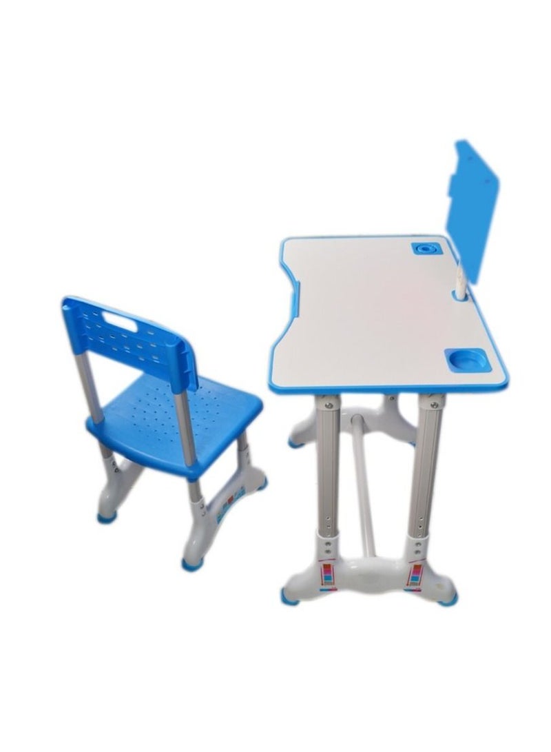 مجموعة طاولة دراسة مع كرسي للأطفال والطلاب ، سطح مكتب قابل للإمالة بارتفاع قابل للتعديل للراحة للحفاظ على الوضعية والقراءة والكتابة للأطفال الصغار من الأولاد والبنات - Image 5